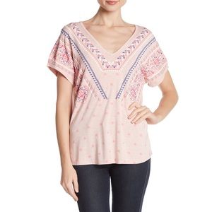 Pink V-Neck Dolman T-shirt